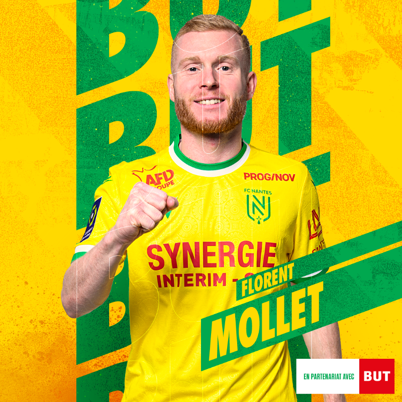 FCNantes's tweet photo. OOOOH ! @MOLLETFlorent qui réduit le score ! 🧨

𝟮-𝟭 #rclfcn