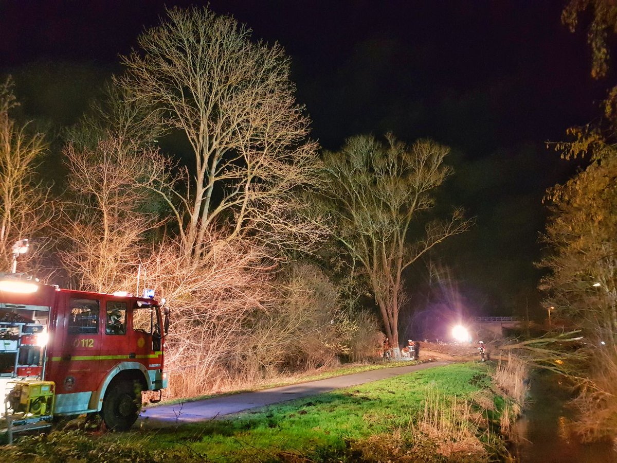 FFEppendorf's tweet photo. Einsätze durch Sturm Ulf

- 2 Einsätze mit ca. 7 Std. Dauer
- Lage: komplizierte Sturmlagen, 25m Baum (1,60m Durchmesser)
- Einsatzauftrag: umfangreiche Säge- &amp; Sicherungsmaßnahmen 
- Mittel: 5 Kettensägen, Seilwinde, LIMA (7000W) https://t.co/dWVGakSRJg