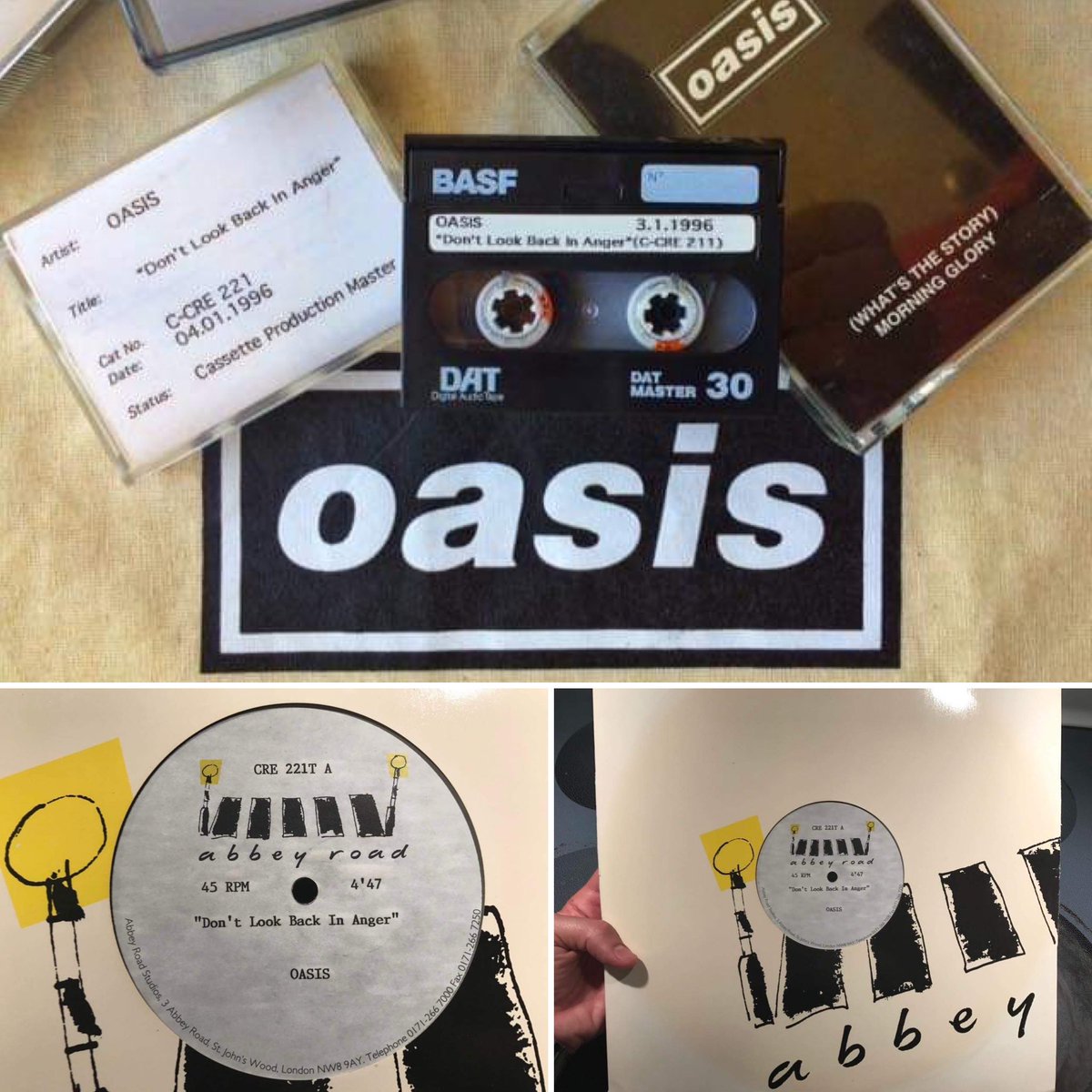 DLBIA turns 27! Original DAT master used to create all cassettes 96-97 and 12" Abbey Road acetate #noelgallagher #LiamGallagher #wts
