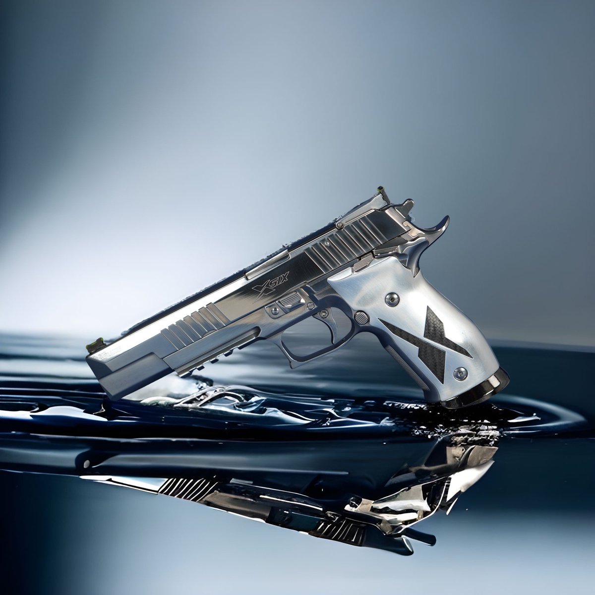 ArmsVanguard's tweet photo. P226 X-Six Chrome and Carbon 🤯

We love how the chrome and carbon elements of this piece were masterfully brought together to create an opulent final product, one of our favorites of the X-Series.

What's your favorite X-Series product? ⬇️ https://t.co/7MYsIeBgBd