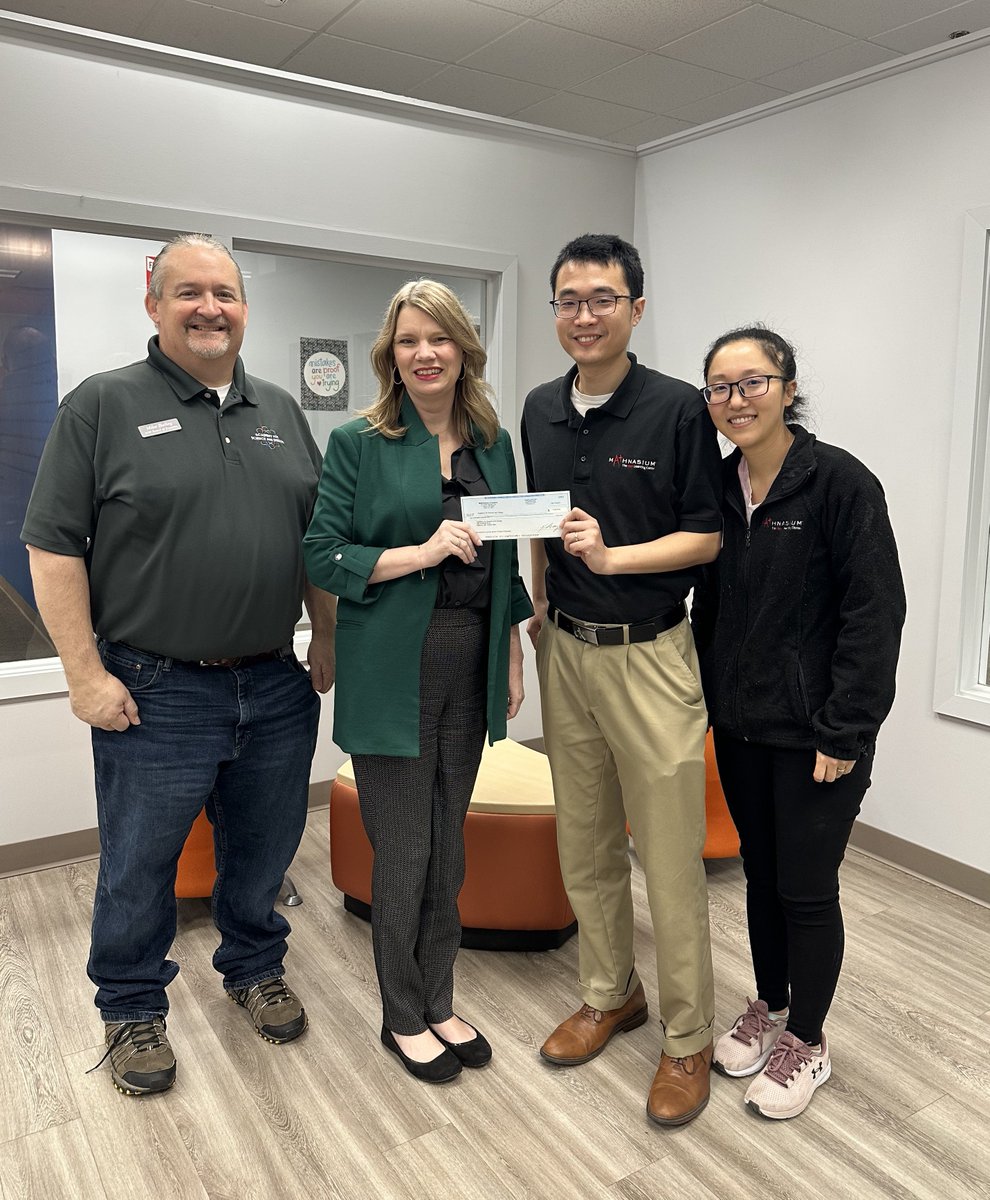 Thank you to Kevin and Hong Chang, owners of Mathnasium of Nashua for visiting our school on Friday. ASD Director, Jennifer Cava and Board Treasurer, Mike Bailey graciously accepted a generous donation of $10,000 to help fund a scholarship program for our students.