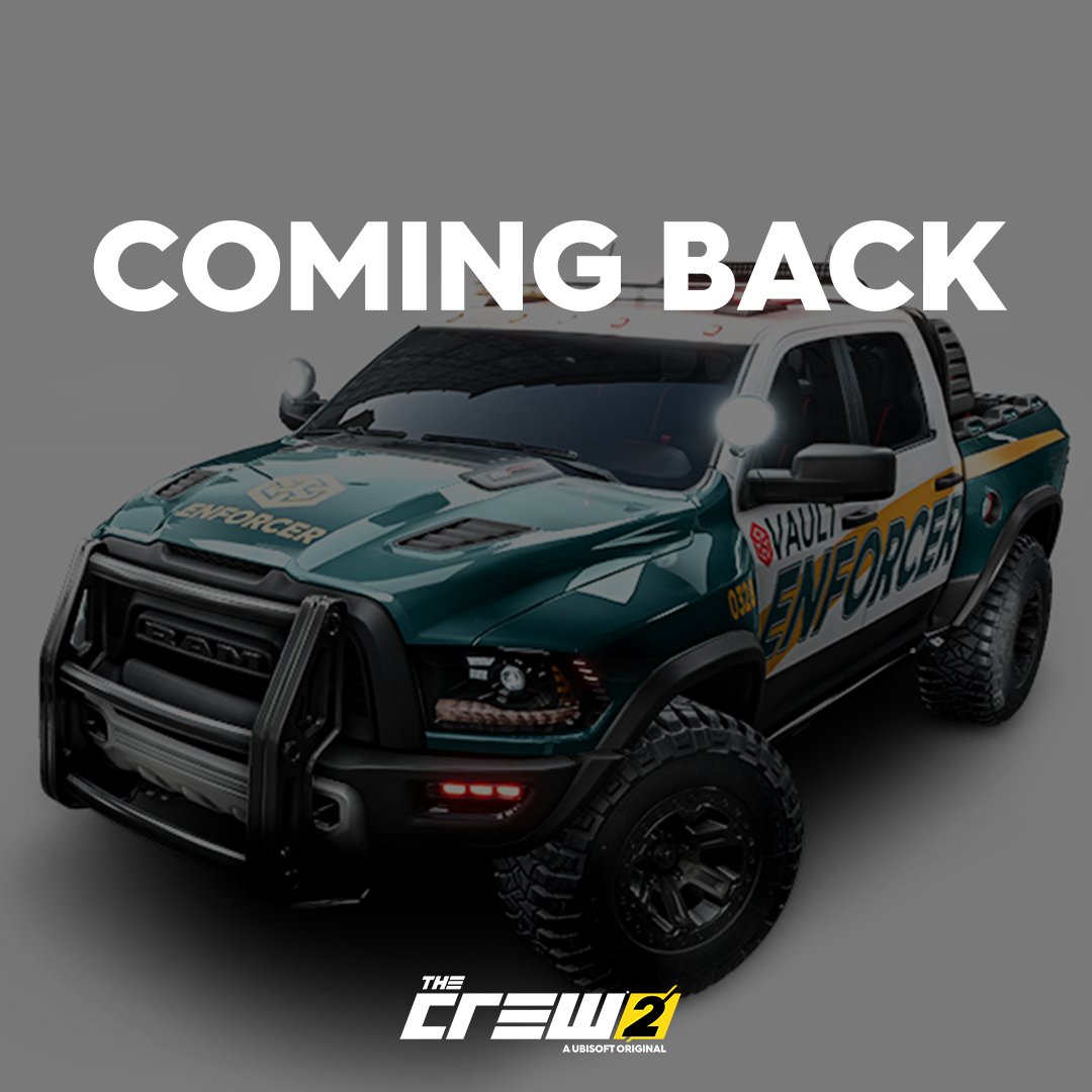 The RAM 1500 Rebel TRX Concept Enforcer Unit, back again and available in  #TheCrew2! 🛒