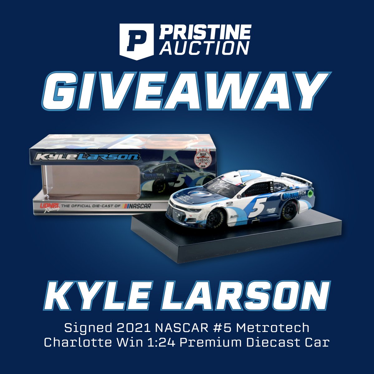 Who's ready for the <a href="/DAYTONA/">Daytona International Speedway</a> 500! To kickoff racing season we are giving this signed <a href="/KyleLarsonRacin/">Kyle Larson</a> 2021 Die-cast Car to one lucky follower! All you have to do is go follow our @𝗽𝗿𝗶𝘀𝘁𝗶𝗻𝗲𝗺𝗮𝗿𝗸𝗲𝘁𝗽𝗹𝗮𝗰𝗲 on Instagram and Facebook!