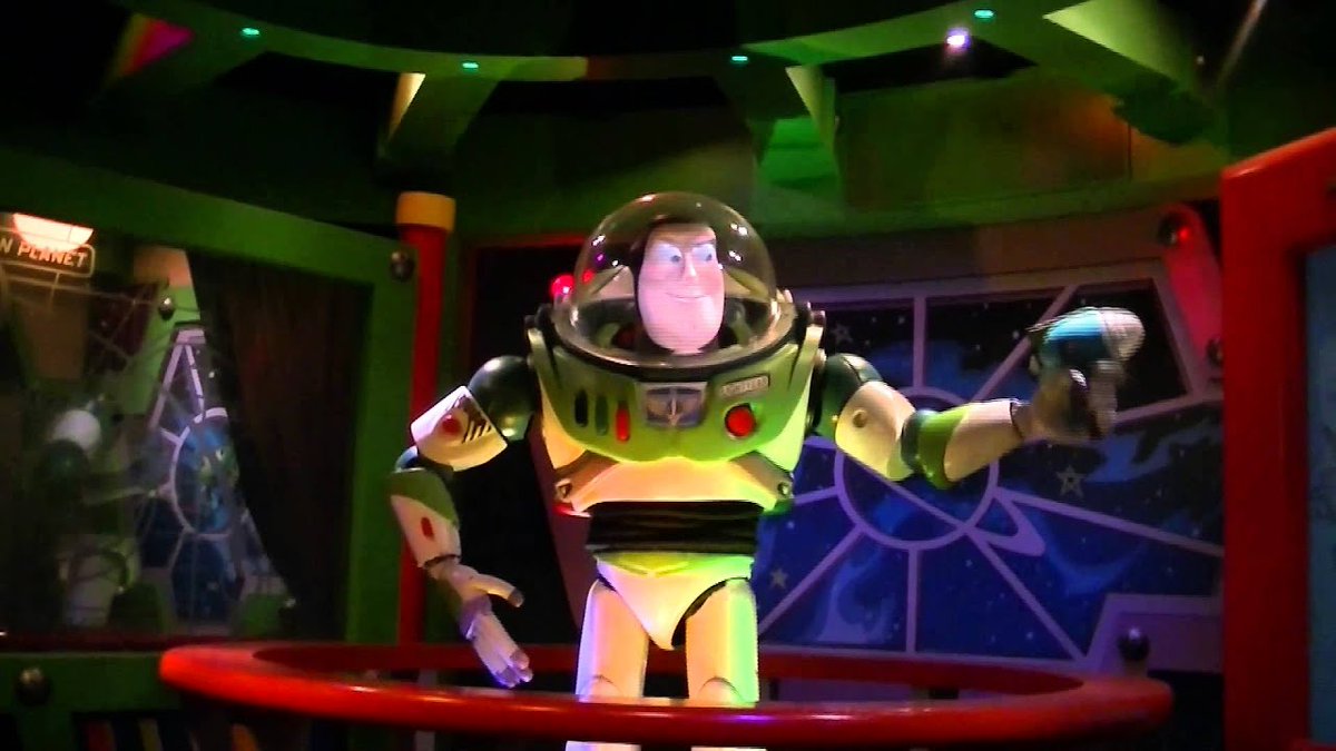 animatronicsotd's tweet photo. today's animatronic of the day is buzz lightyear from buzz lightyear's space ranger spin at disney! https://t.co/uZ0ZoutGNV