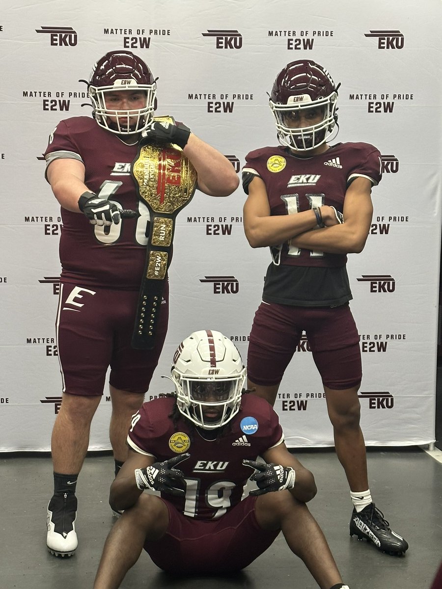 bpm2024's tweet photo. Had a great time at @EKUFootball Junior Day. Thank you for the invite @CoachKevMac. @EKUWWells @life_simmons @gahannafootball #E2U https://t.co/Q43ArVcjrZ
