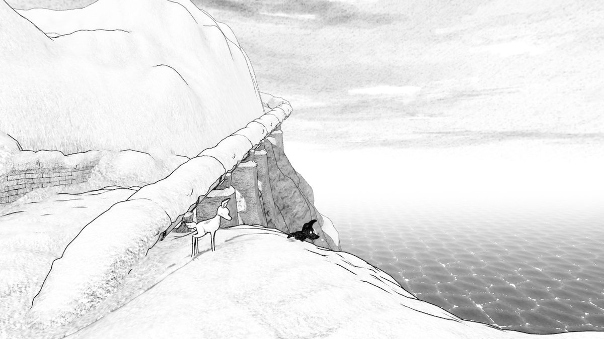 KIMorSEAN's tweet photo. @BlancTheGame is a #handdrawn splendor with controls ideally suited for sharing with your #Bestie Savor the journey to a bittersweet destination. #immersivemusic #snowday #shortandsweet #NintendoSwitch Thnx @GameOverHero https://t.co/x6gPGBIcRF