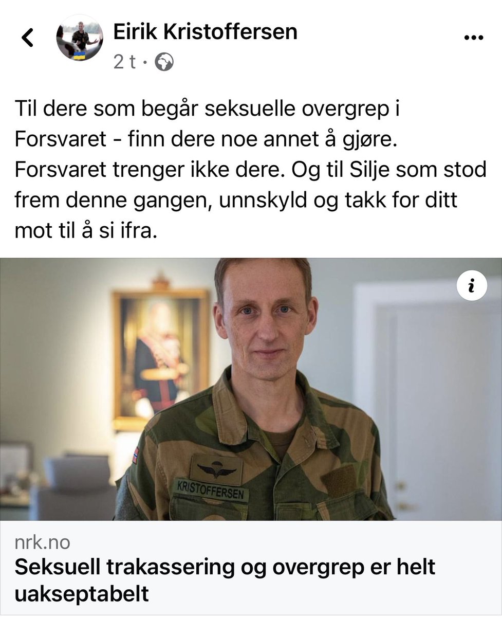 «Finn dere noe annet å gjøre. Forsvaret trenger ikke dere».

Forbilledlig klar tale fra en sjef.

Forsvaret er ingen vanlig jobb, men tjeneste for Norge man må være kvalifisert for.

Hvis man forgriper seg på makkeren i fred - hvilke grenser vil man krysse under press i strid?