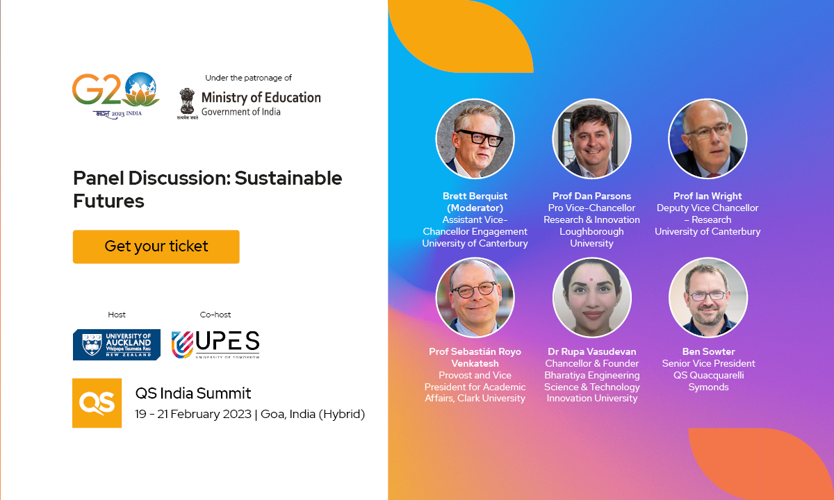 bberquist's tweet photo. Is #highered doing enough for sustainability?  leading the research but also walking the talk.  Honoured to moderate Sustainable Futures panel Mon 20 Feb at #QSIndiaSummit 2023. 

#sustainability @V_Rupa @UCNZ @bensowter @ClarkUniversity @lborouniversity https://t.co/Q4bnOXStey