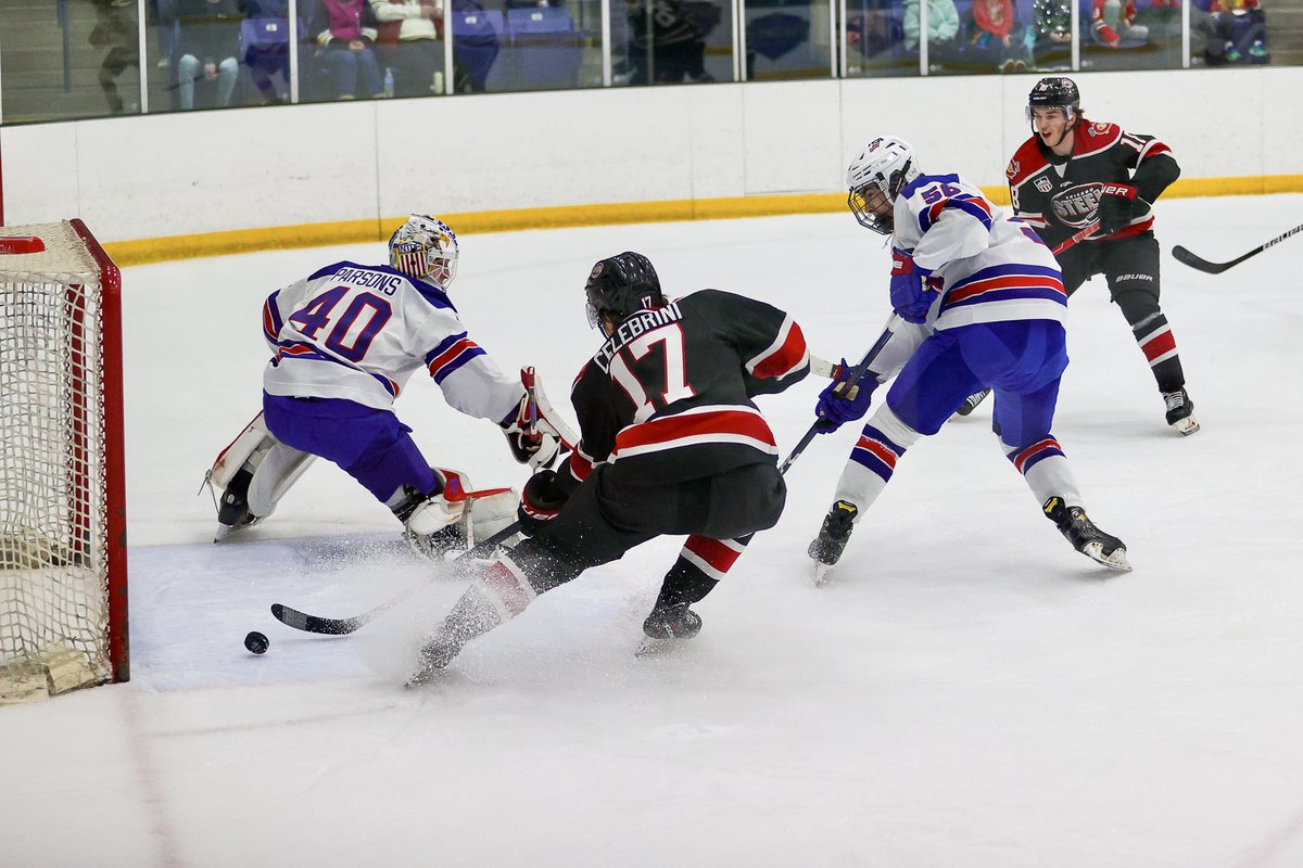 anelsonphotos's tweet photo. Congrats to Macklin Celebrini! He is the first @ChicagoSteel player to score FIVE goals in one game! 

#FeelSteel #ChicagoSteel https://t.co/1ypyouR9k3