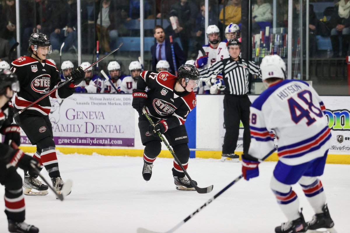 anelsonphotos's tweet photo. Congrats to Macklin Celebrini! He is the first @ChicagoSteel player to score FIVE goals in one game! 

#FeelSteel #ChicagoSteel https://t.co/1ypyouR9k3