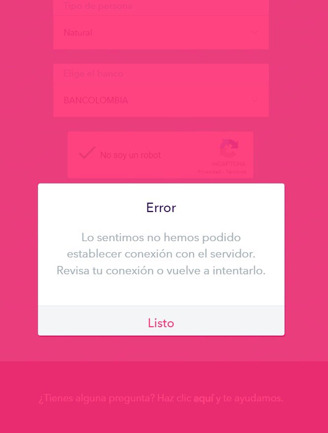 yhovanv's tweet photo. @Nequi @Jhon_99l Cual 100% estoy intentando recargar desde Bancolombia hace un buen rato y nunca funciona 👎 https://t.co/LGcXDXNjr5