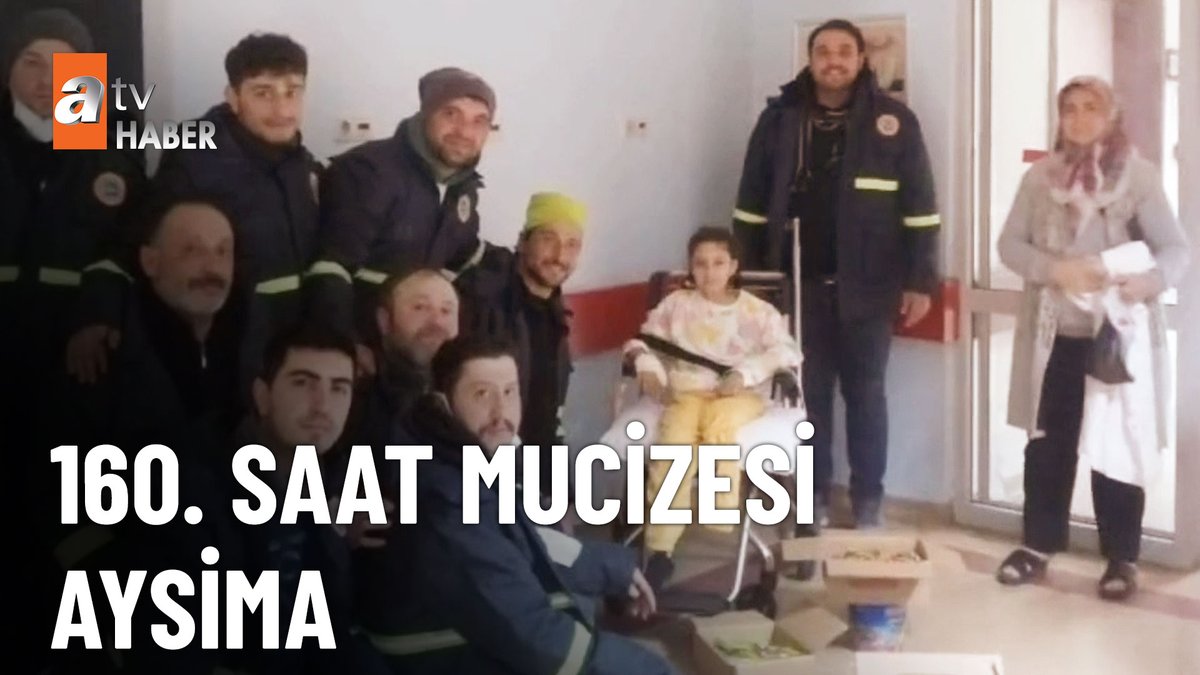 AtvHaberTurkiye's tweet photo. Aysima kahramanlarıyla buluştu
160'ıncı saat mucizesi Aysima...
https://t.co/ZKi6wkor2K
#atvHaber #deprem #aysima https://t.co/9FsbUio4Po
