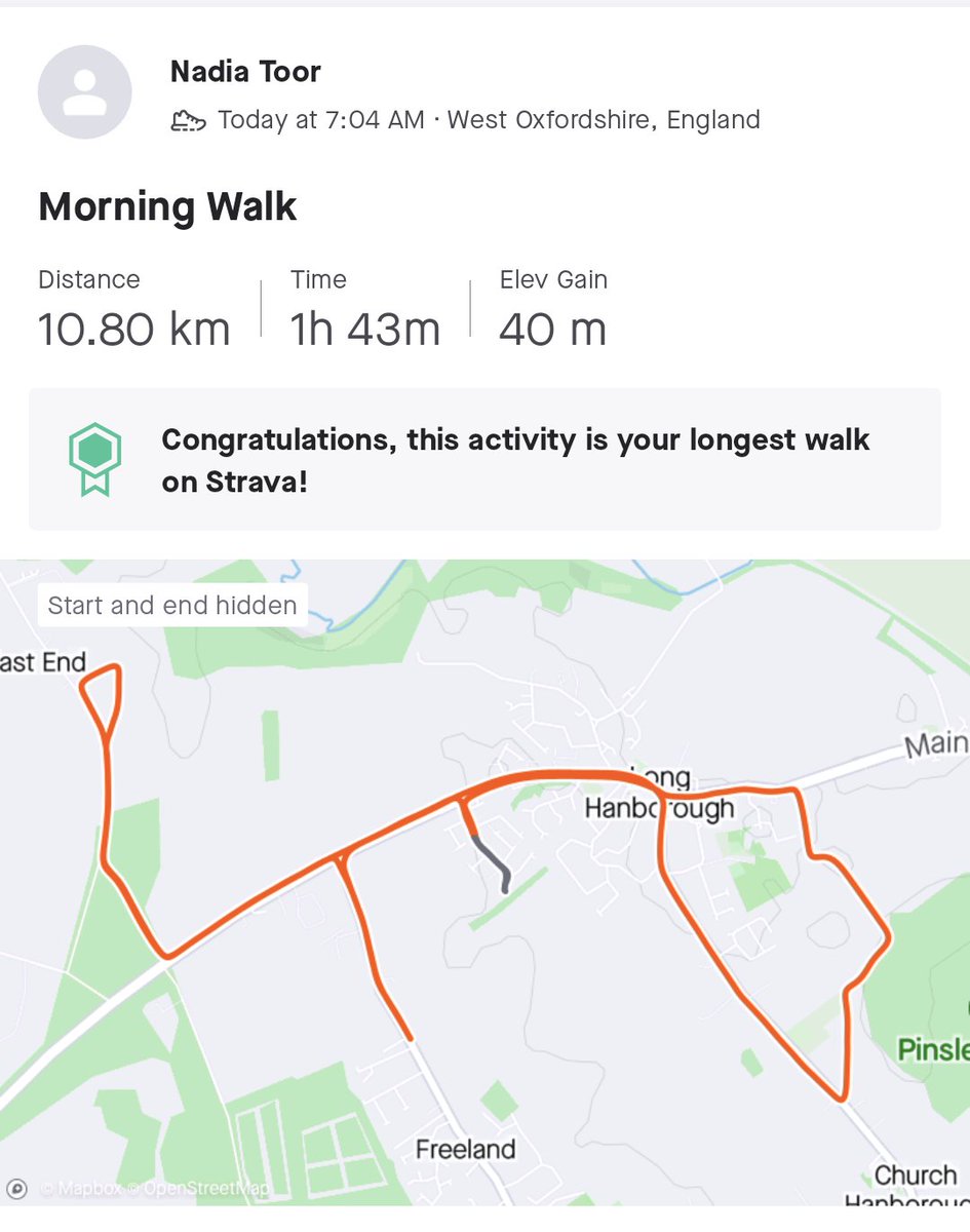 Nadia_RWK's tweet photo. A very active Sunday for #fitnessfebruary @Mesouk! A lovely (almost) 11km this morning, saw some snow drops, so lovely that Spring is coming! Matt then said he wanted to go out, so we did another 8km around beautiful Blenheim! Excited for my roast dinner now 😊 https://t.co/EjKlI4Hfcr