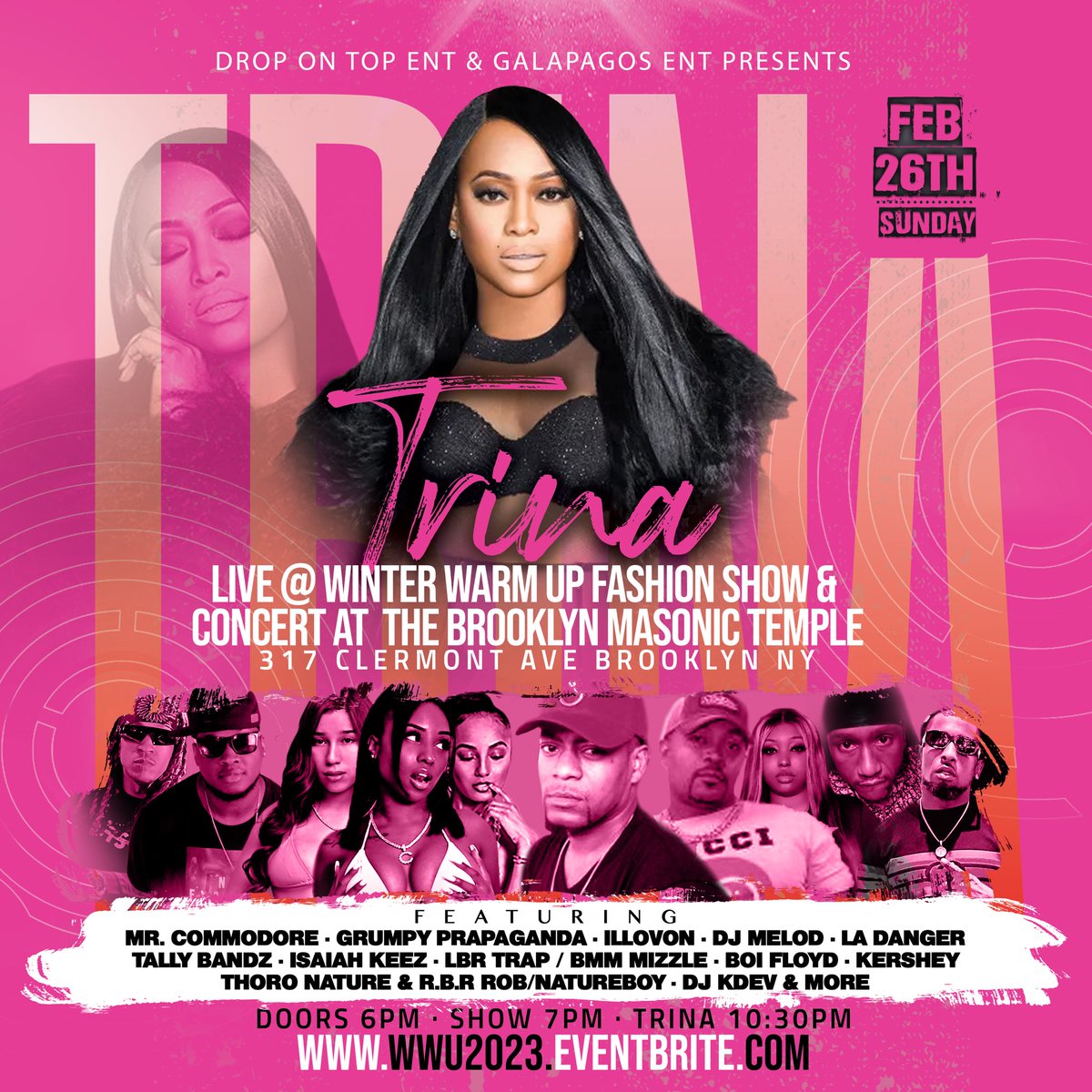 Illovon's tweet photo. NYC ‼️ Next Sunday we’re at the BK Masonic Temple with @TRINArockstarr @MRCOMMODORE @DeejayeMelodNYC @DropOnTopEnt_ &amp; more 🥇🥇 Get tix at https://t.co/4SEK9pUIHt #WinterWarmUpNYC #Reloaded https://t.co/BdAj0zC2Ui
