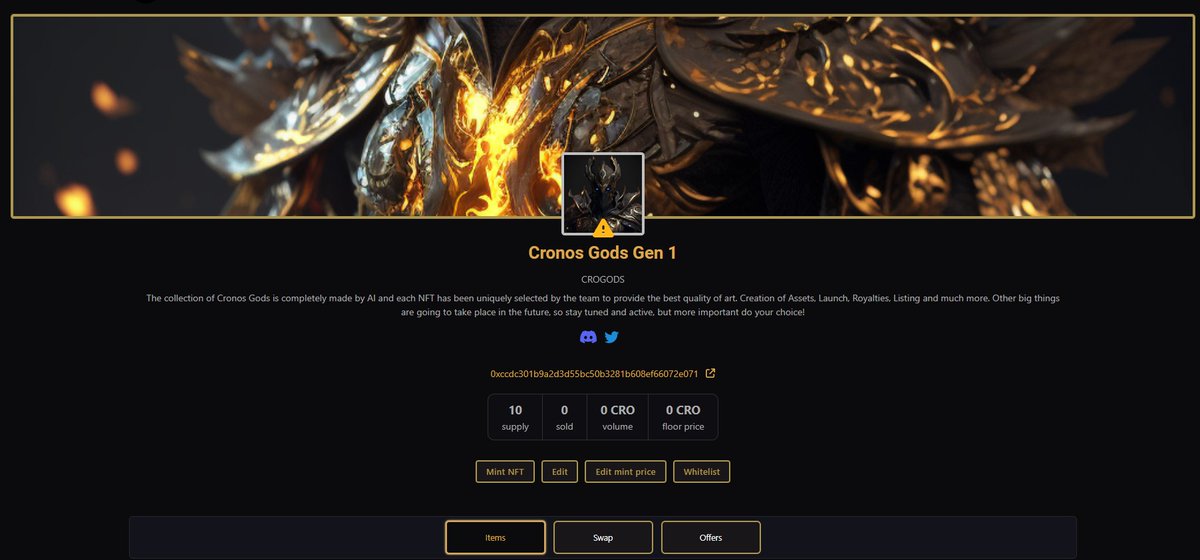 Cronos Gods - MINTING'S LIVE tweet media