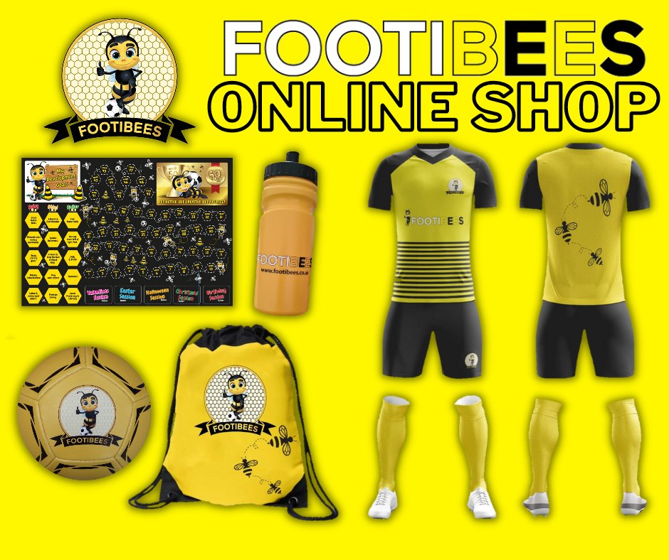 ‼️Buy your Footibees essentials now on our online shop‼️

Our shop is now live.. order now at
footibees.co.uk/shop 🟡⚽️🐝