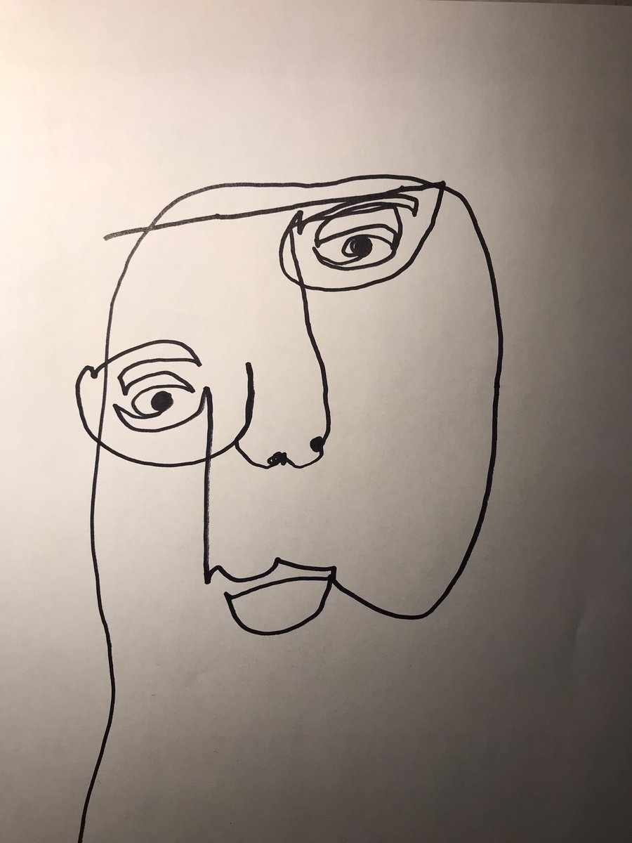 danieltheadguy's tweet photo. :15 one line blind contour drawing using a sharpie marker. 

Posted in order they were drawn in. Added collage to the first as I noticed I missed his glasses completely. 

#blindcontour #drawing #collage #GUCCI https://t.co/Yoz6TZVpMM