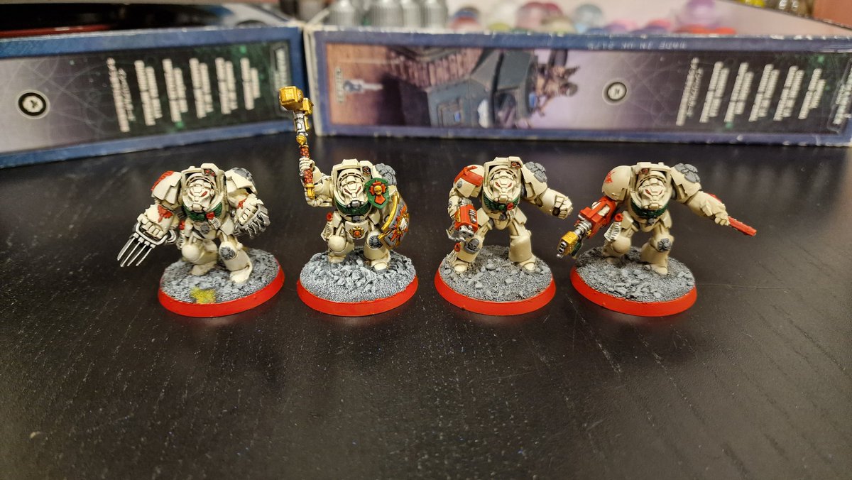 RS25MTG's tweet photo. @warhammer Continued work on my Deathwing. A shiny new (ancient) Spartan. Also painted my Deathwing Knights and four Deathwing Terminators up to a newer/better standard. https://t.co/L8PzWCfTS8