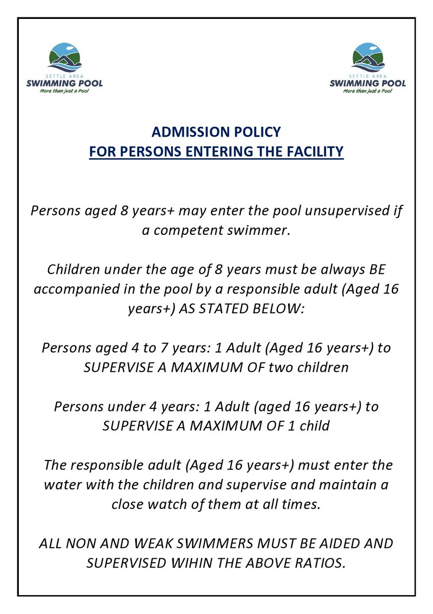 Admission Policy For the Safety of our Customers 😊