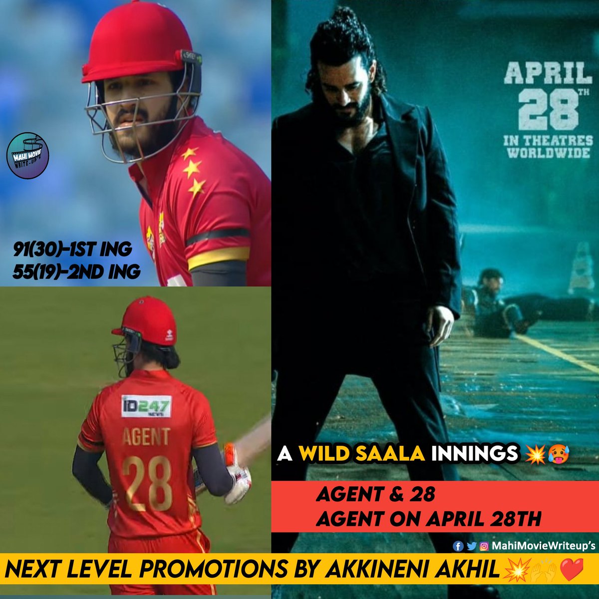 MahiMVWriteups's tweet image. Ayyagare no. 1 tag is Tag is justified now🤙🥵💥@akkineniakhil
#AkhilAkkineni
#CCL2023 
#CCL
#Agent #TeluguWarriors