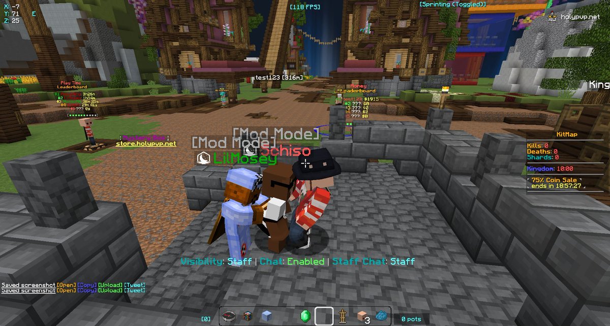 Hoy tenemos SOTW de HCF en 1 HORA Y MEDIA

El mapa es de 4 Personas 👪

Metimos muchas cosas nuevas, les recomiendo que entren a discord.gg/holypvp y las miren, de paso participan de los sorteos picados 😎

RT &amp; Like para participar de un SORTEO EXPRESS de 20K COINS 🪙