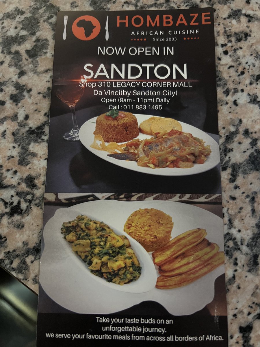 tito_mboweni's tweet image. Menu and contact details. Come taste African good good.