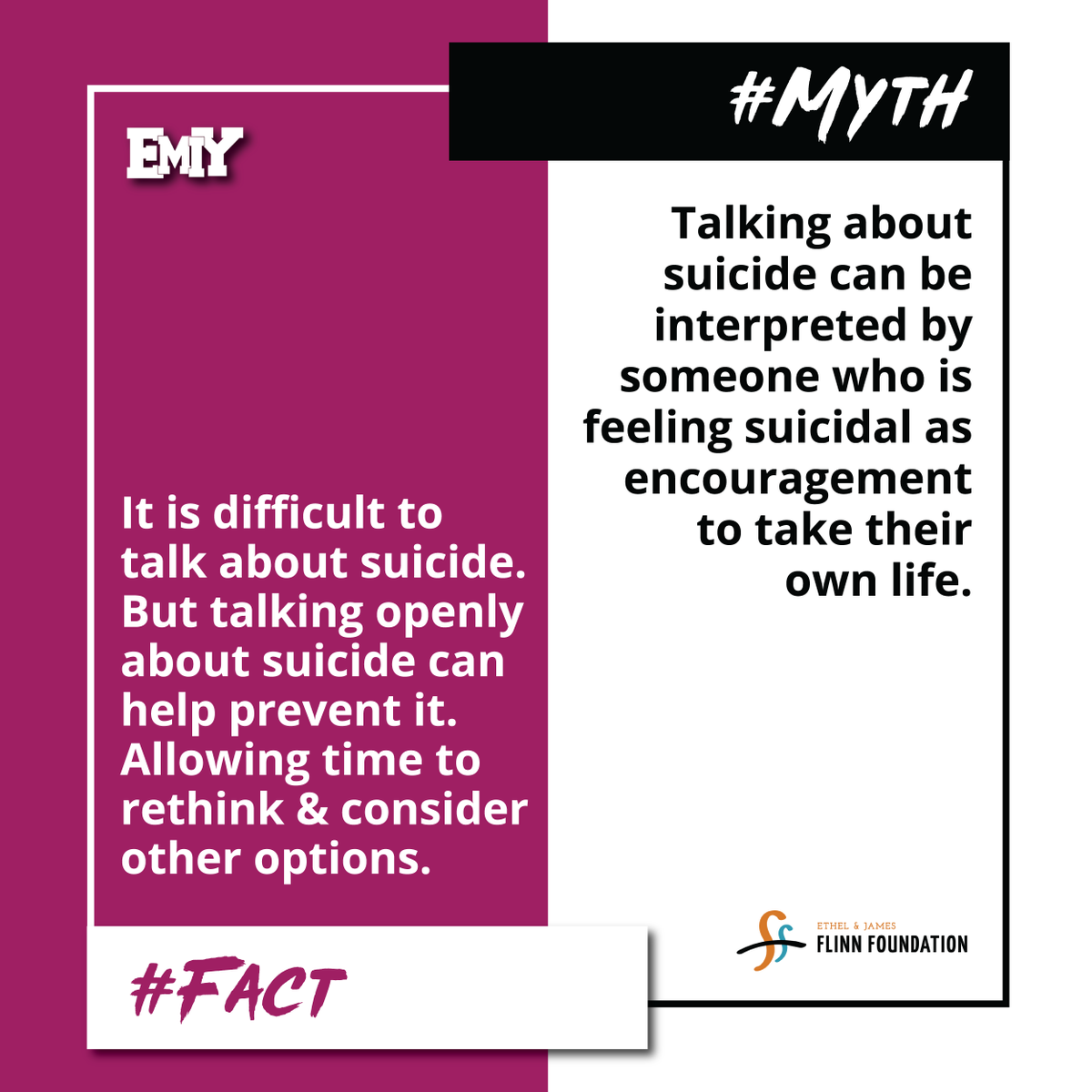EMIYWorld's tweet photo. When it comes to suicide, open communication is key. Don't be afraid to start the conversation and offer support.
#smashsuicide #emiy #mentalhealth #boysmatter https://t.co/B40vCJZWj6