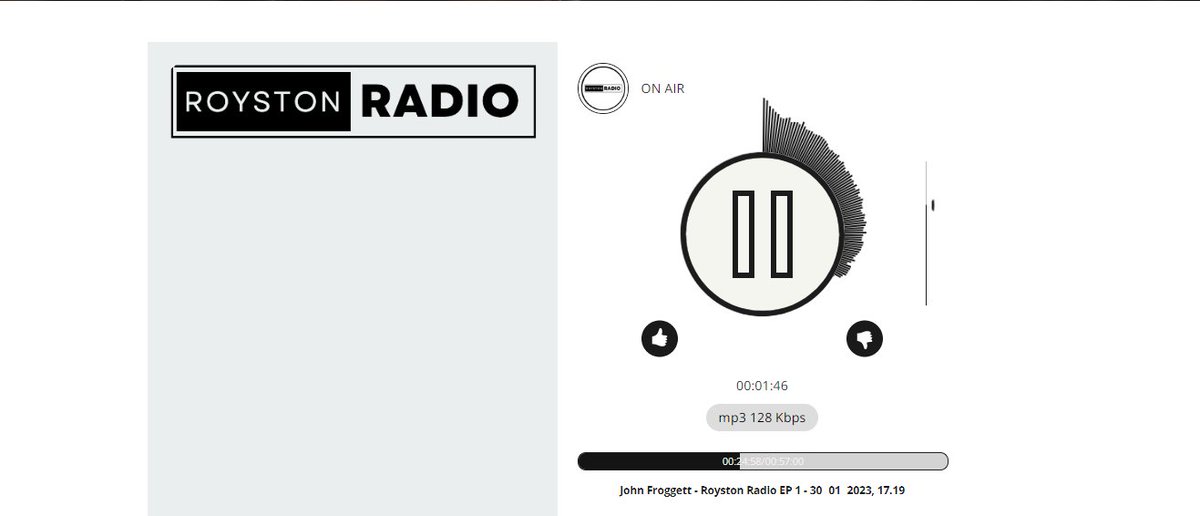 😍We're having a wonderful time listening to John Froggett's very 1st radio show <a href="/RoystonRadio1/">RoystonRadio</a> 
Now John is talking about wonderful #Stevenage artist <a href="/KellyOliverUK/">Kelly Oliver</a>'s track Bedlam. Sponsored by <a href="/accountsworld/">The Accountancy Practice</a> #CommunityRadio #Royston #Hertfordshire #Rant roystonradio.com/listen