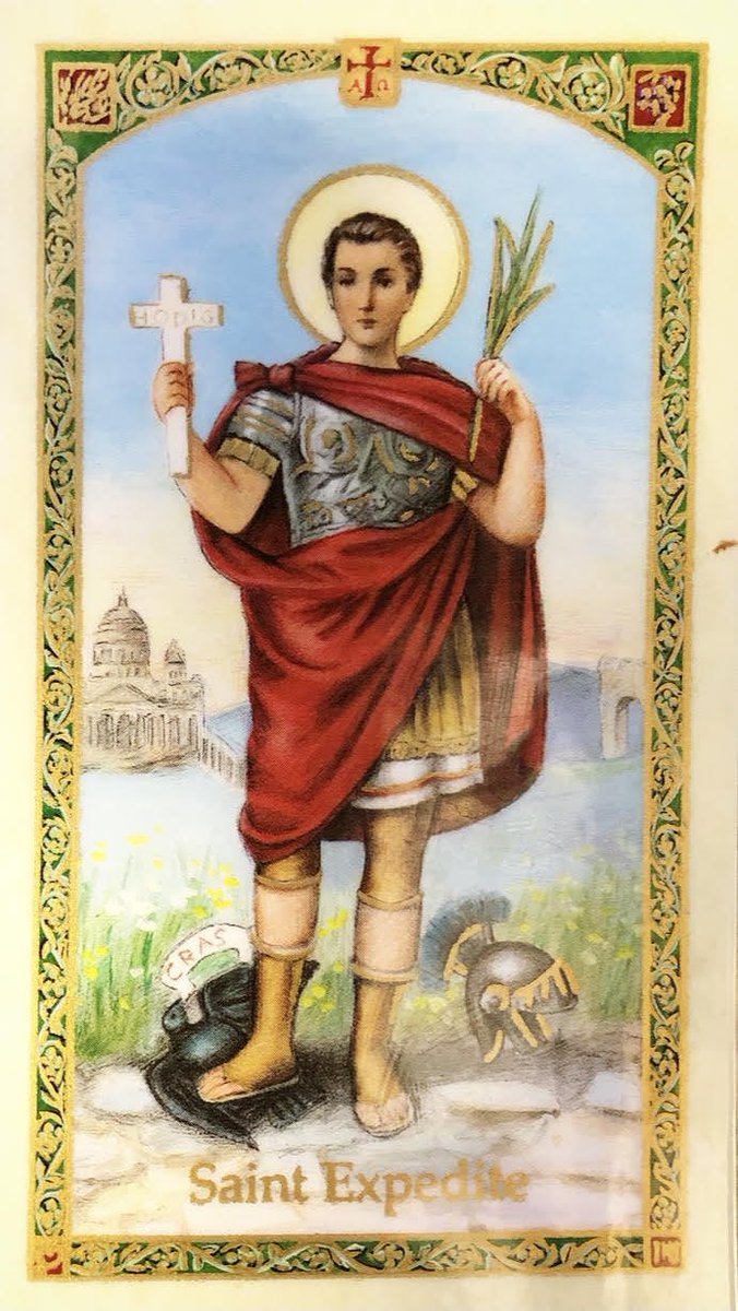 kat_kat_kate's tweet photo. Big gratitude for Saint Expedite &amp; his powerful intercession! Hodie! Hodie! Hodie! https://t.co/Qdmk9LLYuH