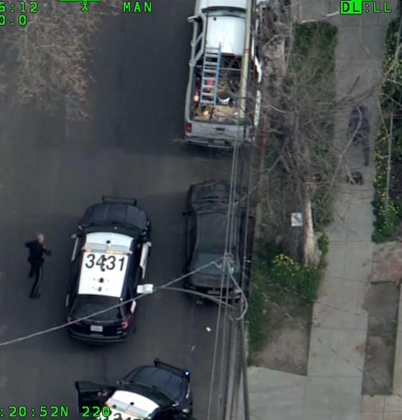 SJPD_AC_Joseph's tweet image. #Air3, alerted by #ALPR, was involved in 4 incidents resulting in arrests and recoveries of stolen vehicles.  The stolen pickup truck even had a stolen motorcycle in the back!  One arrestee had a warrant for auto theft, and another was on Post Release Community Supervision.
