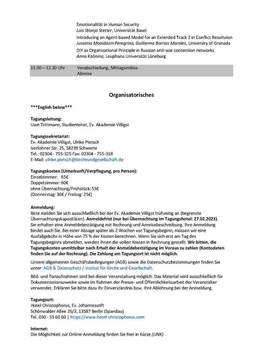 JungeAFK's tweet photo. Our program for this year´s conference stands! We are excited to welcome all of our contributors to Berlin March 29th-30th!! Please do share within your relevant networks and follow the link to sign up: https://t.co/zp18NKlSAJ 🙏🏽😎 #PeaceAndConflict #Research #JuniorResearchers https://t.co/siESr1P3V1