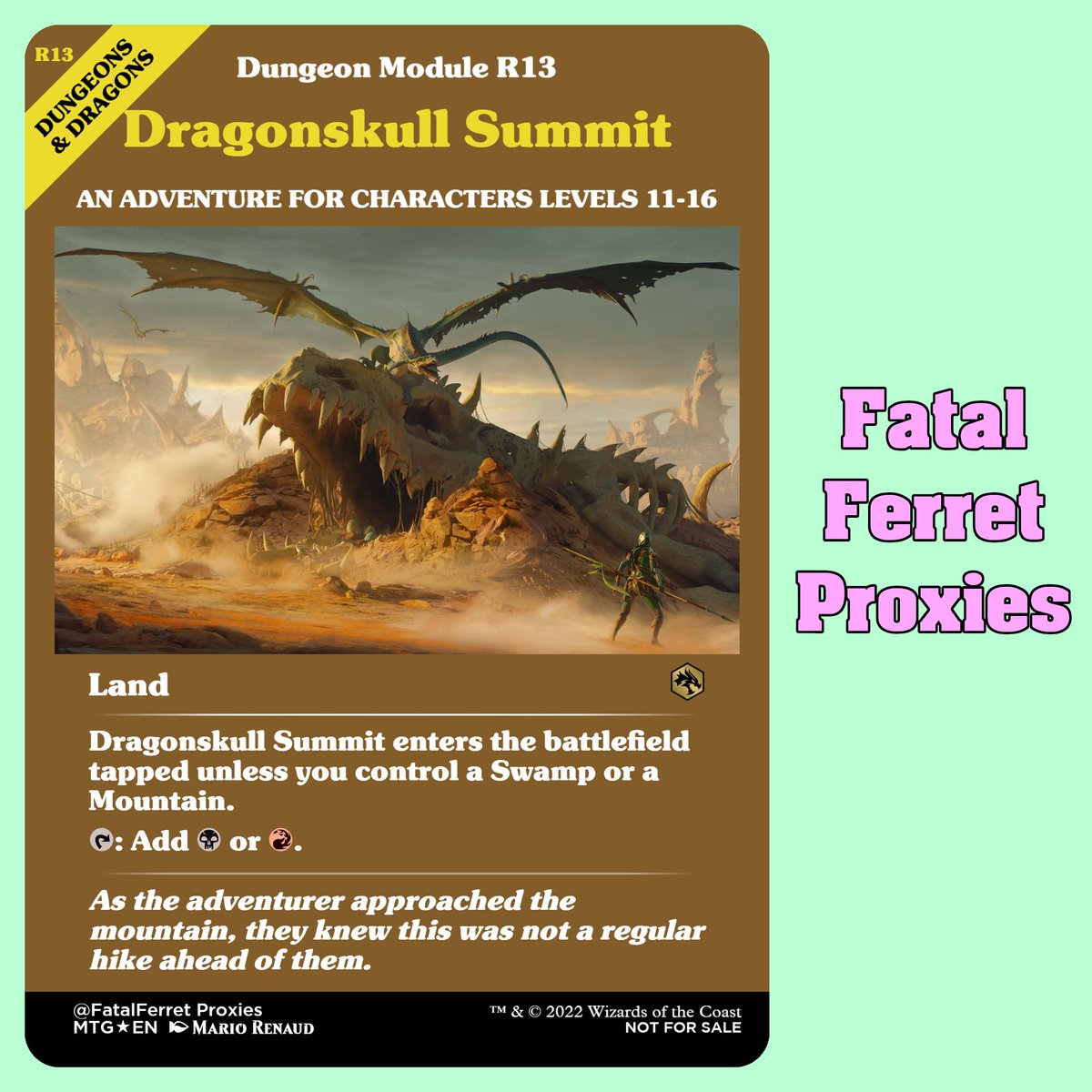 FatalFerret's tweet photo. Dragonskull Summit, second proxy for the weekend! 

As soon as I saw this awesome art, I knew what to do! Hope you enjoy!! 

#MTG #MTGProxy #MagicTheGathering https://t.co/riSOEOwd8d