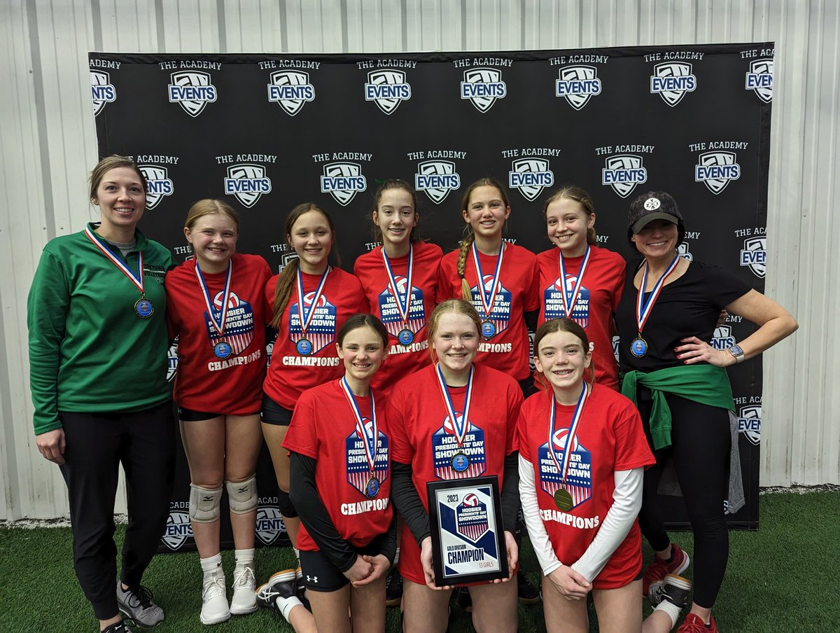 13's came away winning the gold at the Hoosier Presidents Day Showdown! Way to go girls! Keep it up!

<a href="/YHSAthletics/">Yorktown Athletics</a> 
<a href="/TheAcademyVB/">The Academy Volleyball Club</a> 
<a href="/jessmpaul/">Jess Paul</a>