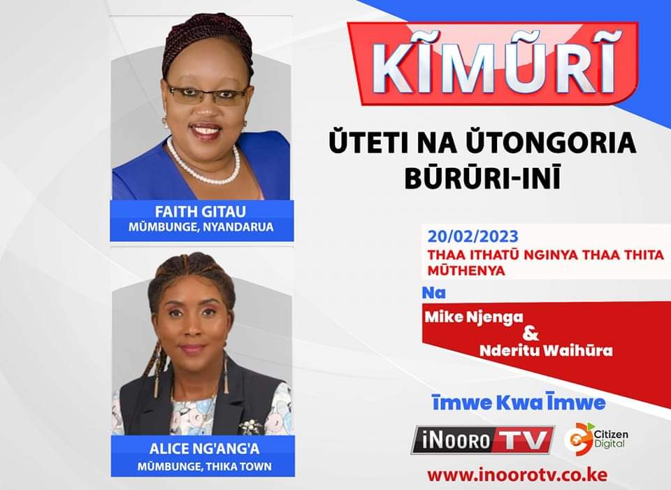 Let's meet tomorrow at 9 am on @inoorotv as we deliberate on various issues and the strategies by the Kenya Kwanza government led by @WilliamsRuto on economic resuscitation. It is just a matter of time, the economy shall rise again. @hon_alicenganga .