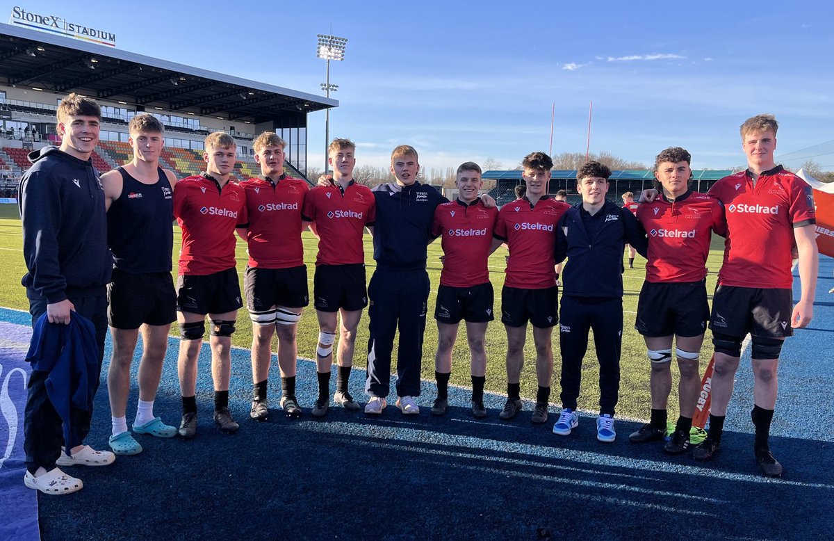 Great to see so many lads involved in @premrugby U18’s finals day down at the stone X stadium. #bleedbrown