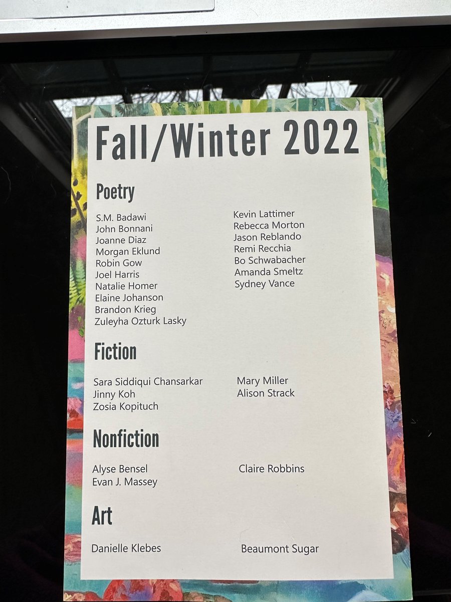 AlisonMStrack's tweet image. Thanks to Cream City Review @creamcityreview  for publishing my story Flowers of the Night Sky among so many talented authors. Thanks to fiction editor John Thurgood @thurbad