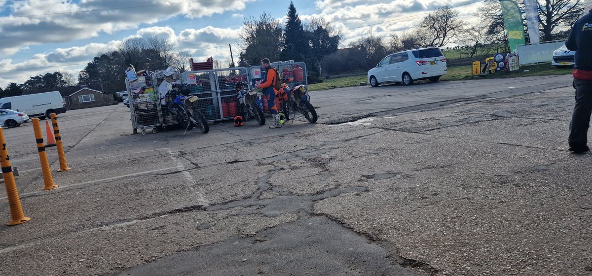 @NorfolkPolice No comments?, while visiting Weeting today I saw these bikes, I didn't see them arrive or leave, but did notice incorrect size number plates.