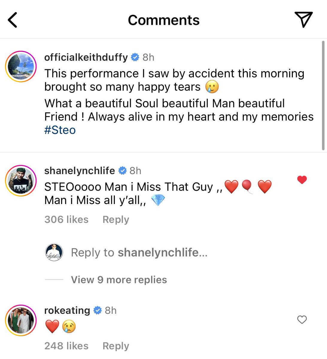 steo_gately's tweet image. This morning on Instagram, @officialkeith posted a lovely memory of Steo singing Chiquitita from when he performed on Abbamamia in 1999❤️ Both Shane and Ronan commented as well 🤍 It’s always so heartwarming and lovely when the boys remember Steo like this 🥰 #StephenGately