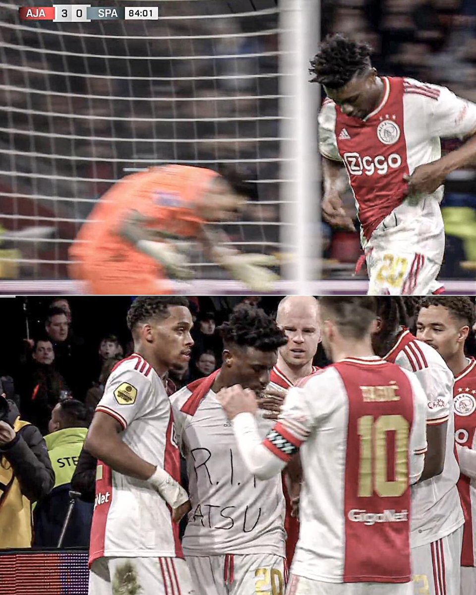 andy_addai8's tweet photo. Mohammed Kudus dedicated his goal to Christian Atsu after scoring a free kick for Ajax 🙏 #Ronaldo #MohammedKudus #Wakasu #Tottenham https://t.co/5tRxf1yemD