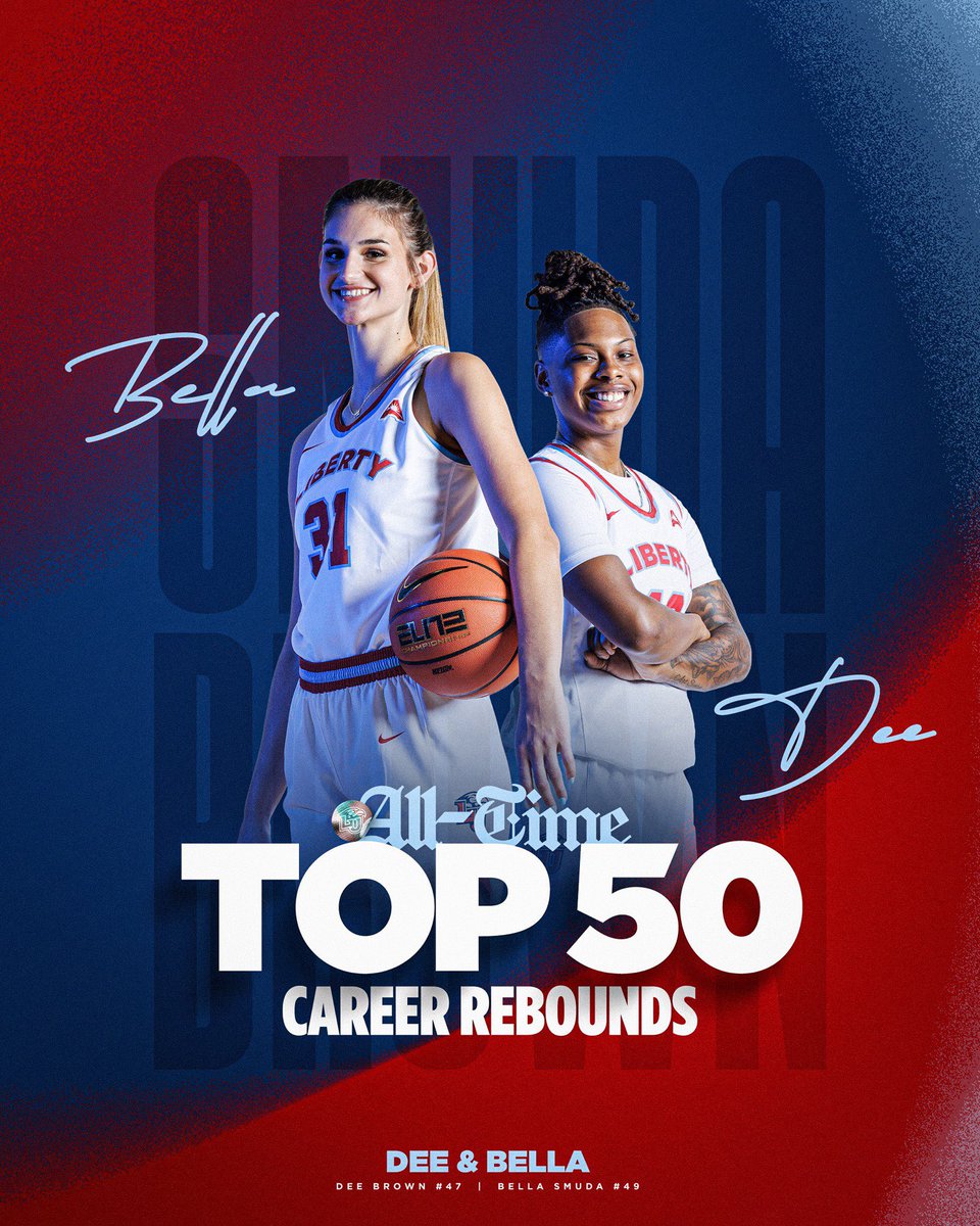 LibertyWBB's tweet photo. 🆕 Achievement 🔓: To PLAY HERE you have to REBOUND‼️ Welcome to a very exclusive club, @BellaSmuda and @deebrezzy_, and CONGRATULATIONS ‼️ https://t.co/HlAfUFTFRj