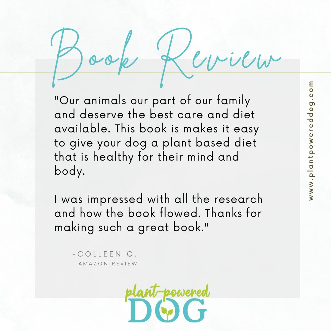 PlantPoweredDog's tweet photo. Thank you to all who purchased The Plant-Powered Dog book and to those who have left a review!

Reviews give my book greater visibility &amp; a greater chance of getting found by readers. I want as many people as possible to know there is a better way to feed furry friends! https://t.co/2Z2PiNbgV6