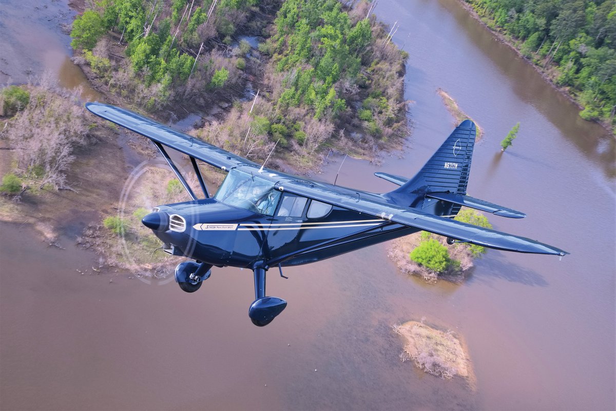 The Stinson 108 was a popular 1940s-era taildragger. This one, a 108-3, is known as the “Flying Station Wagon”, and came with wood interior panels. It’s visually distinctive from previous variants of the 108 because of its larger tail and taller stance. 

📸 Wayne Minor