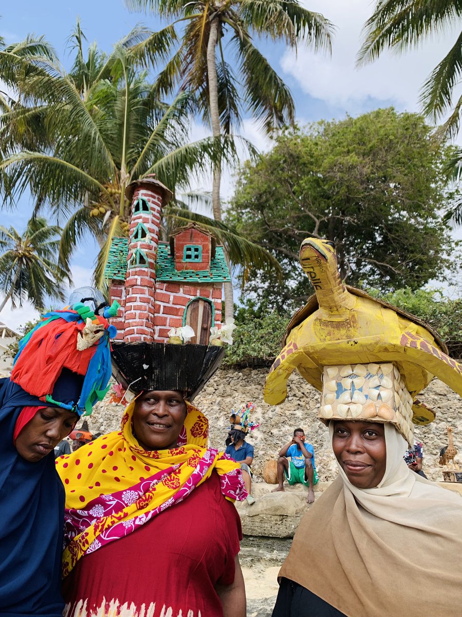 briefly attended the Lamu Hat Festival yesterday and spoke to a few contestants. these ladies shared their excitement for the event &amp; each took between 7-15 days to make their hats. their inspiration was drawn from features of Lamu and the greater East African coast.