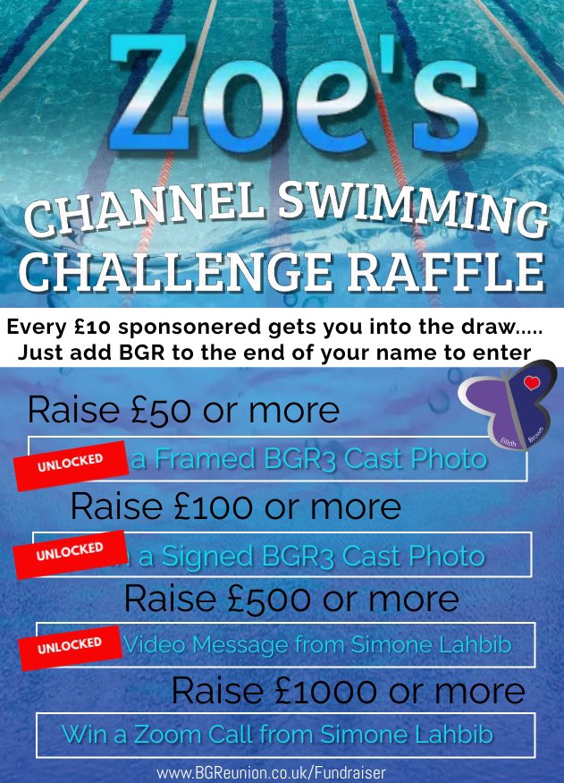 Have you been following @zuluzo101 journey? She’s been training really hard to prepare for the Channel Swimming for @EBMemorialFund - with just a week left before the Challenge starts it would be fab to fully unlock our amazing rewards by sponsoring Zoe via her JustGiving page -