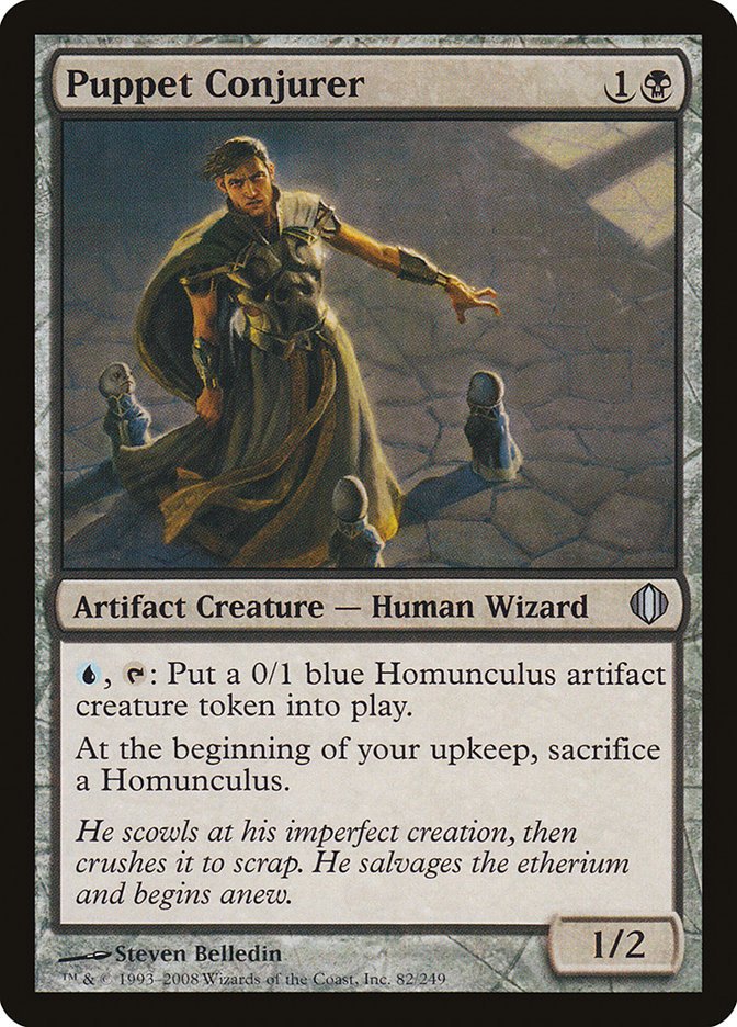 JasonVorthos's tweet photo. #deckoftheweek Mill all your opponents around the table in 1 turn

Puppet Conjurer
Intruder Alarm
Silver Myr
Altar of the brood
#combo https://t.co/IWEs5rfCNy