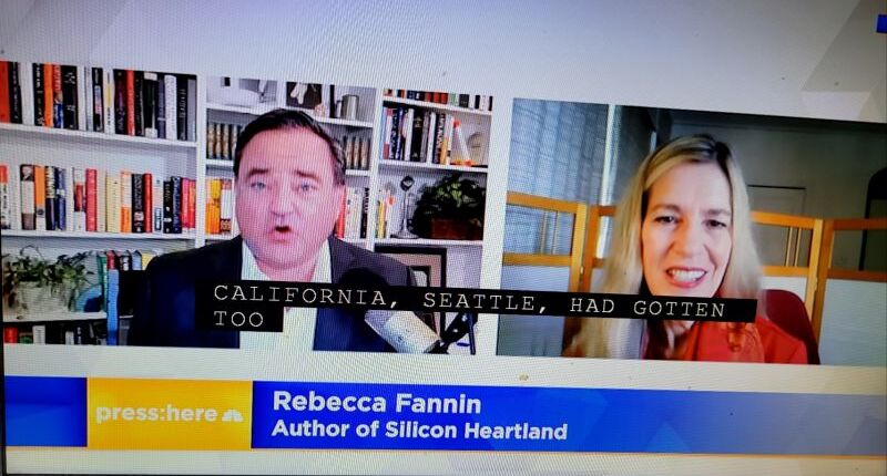 siliconheartland (@siliconlands) on Twitter photo talking Silicon Heartland <a href="/siliconlands/">siliconheartland</a>, a Rust Belt to Tech Belt trend, and how this region's growth can be a counter to China's tech rise. On <a href="/NBCBayArea/">NBC Bay Area</a>
TV this morning with Press:Here host <a href="/ScottMcGrew/">Scott McGrew</a>. The book by <a href="/rfannin/">RebeccaFannin</a> launches March 7 amazon.com/Silicon-Heartl… talking Silicon Heartland <a href="/siliconlands/">siliconheartland</a>, a Rust Belt to Tech Belt trend, and how this region's growth can be a counter to China's tech rise. On <a href="/NBCBayArea/">NBC Bay Area</a>
TV this morning with Press:Here host <a href="/ScottMcGrew/">Scott McGrew</a>. The book by <a href="/rfannin/">RebeccaFannin</a> launches March 7 amazon.com/Silicon-Heartl…