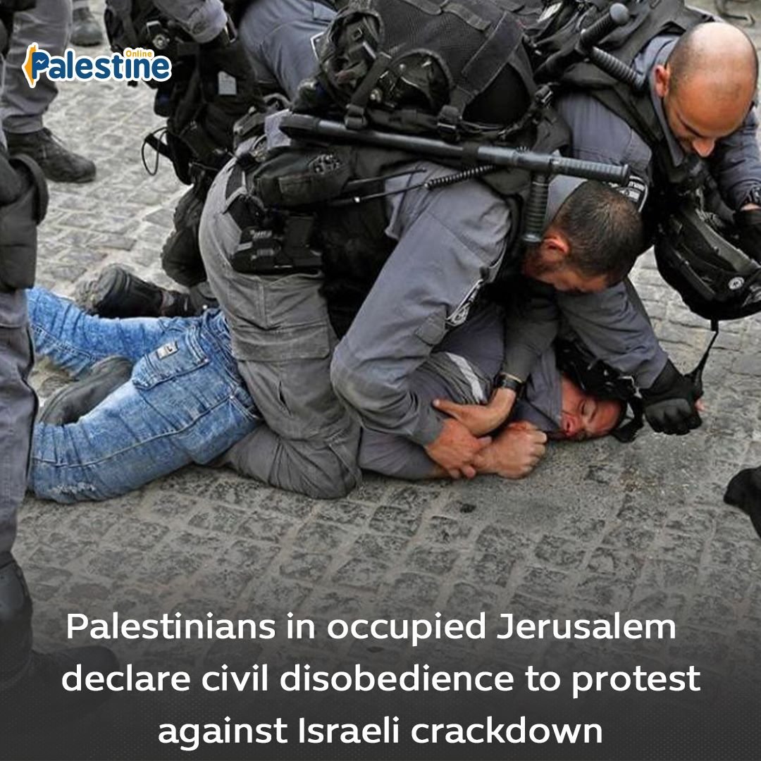 OnlinePalEng's tweet photo. Palestinians declared a general strike and civil disobedience in occupied Jerusalem to protest against the growing Israeli crackdown. https://t.co/irQ6FMUUyI
