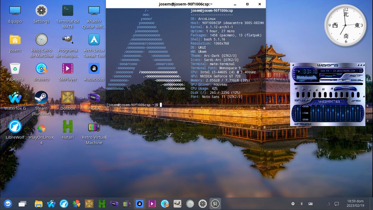 jmpsosa79's tweet photo. Distribución Arco Linux con escritorio UKUI 3.0 #ArcoLinux #Linux #opensource #Ukui ⌨️🖥️🖱️ https://t.co/vbArdtrlpo