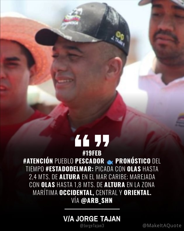 ViceAlmirante <a href="/JorgeTajan3/">V/A Jorge Tajan</a> Presidente de <a href="/Insopesca/">Insopesca</a> informa al pueblo pescador sobre el estado del mar 🌊 #ADisfrutarElCarnaval #poupettekenza #oriele #Carnaval 
.<a href="/NicolasMaduro/">Nicolás Maduro</a>