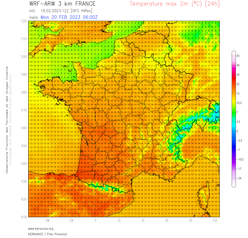 Avant un changement de temps en milieu de semaine, le début de semaine s'annonce encore très doux pour la saison avec des valeurs supérieures à 20°C attendues dans le sud-ouest, gagnant le centre-ouest mardi. 